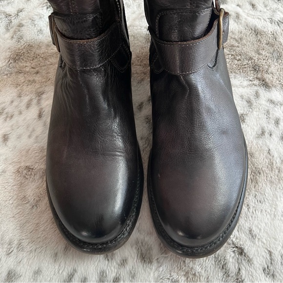 New Bed Stu GoGo Lug Wide Calf Leather Boots Black Rustic sz 9.5 - Picture 6 of 16